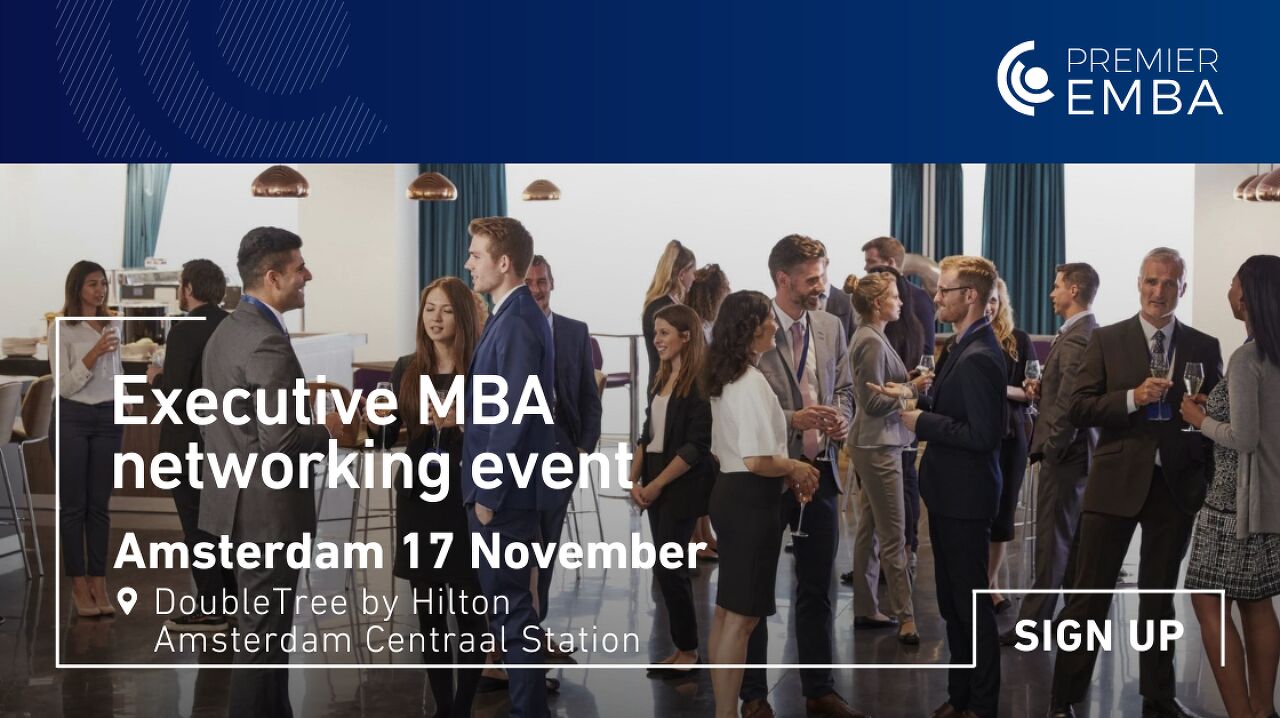 Executive MBA event in Amsterdam with a Networking Cocktail