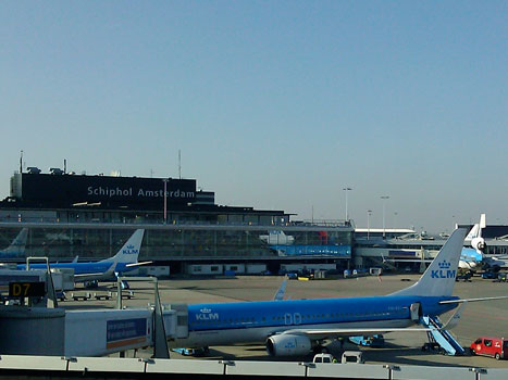 Schiphol Airport in Amsterdam