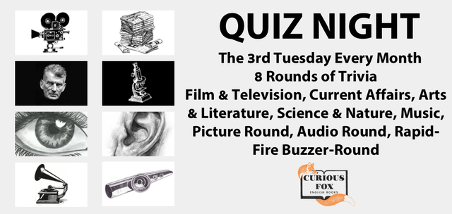 Quiz Night at  Curious Fox, English Books