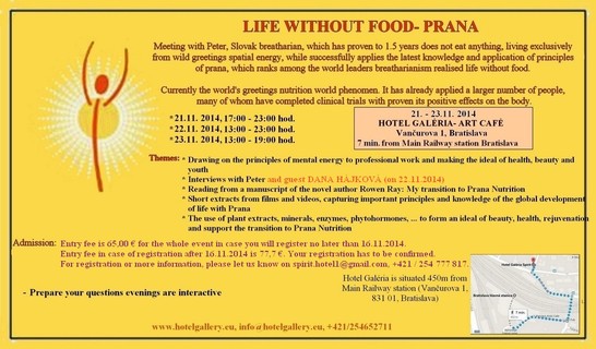 Life without food seminar