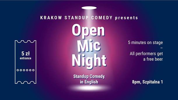 Standup comedy open mic night