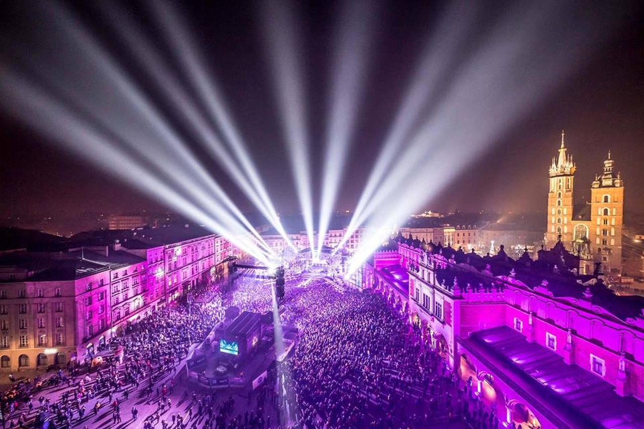 Krakow NYE in the Main Square