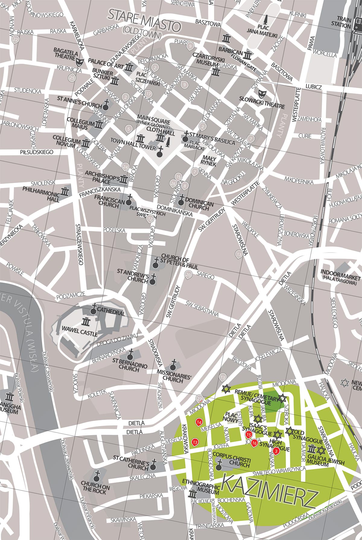 Map of Kazimierz