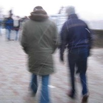 Walkers on Charles Bridge